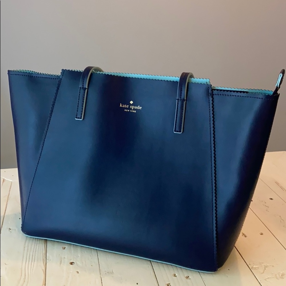 Kate Spade Blue Tote with Zipper